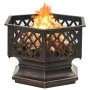 Rustic brazier with XXL steel poker 62x54x56 cm by vidaXL, Chimneys - Ref: Foro24-311887, Price: 143,49 €, Discount: %