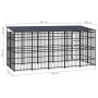 Perrera de exterior con techo de acero 9,22 m² de , Casetas y cercados para perros - Ref: Foro24-3097968, Precio: 1,00 €