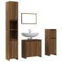 4-piece bathroom furniture set made of brown oak plywood by , Bathroom furniture - Ref: Foro24-3143930, Price: 207,74 €, Disc...