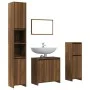 4-piece bathroom furniture set made of brown oak plywood by , Bathroom furniture - Ref: Foro24-3143930, Price: 203,47 €, Disc...