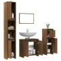 4-piece bathroom furniture set made of brown oak plywood by , Bathroom furniture - Ref: Foro24-3143930, Price: 203,47 €, Disc...