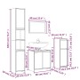 4-piece bathroom furniture set made of brown oak plywood by , Bathroom furniture - Ref: Foro24-3143930, Price: 207,74 €, Disc...