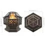 Rustic brazier with XXL steel poker 62x54x56 cm by vidaXL, Chimneys - Ref: Foro24-311887, Price: 143,49 €, Discount: %