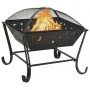 XXL steel brazier with poker 62 cm by vidaXL, Chimneys - Ref: Foro24-311893, Price: 89,76 €, Discount: %