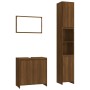 Set de muebles baño 3 pzas madera contrachapada roble marrón de , Muebles de baño - Ref: Foro24-3152721, Precio: 157,31 €
