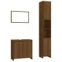 Set de muebles baño 3 pzas madera contrachapada roble marrón de , Muebles de baño - Ref: Foro24-3152721, Precio: 151,76 €, De...