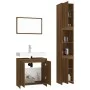 3-teiliges Badezimmermöbelset aus Eichenholz-Sperrholz in Braun. von , Badezimmermöbel - Ref: Foro24-3152721, Preis: 151,79 €...