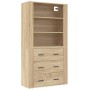 Aparador alto madera contrachapada color roble de , Aparadores - Ref: Foro24-3185394, Precio: 172,47 €, Descuento: %