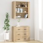 Aparador alto madera contrachapada color roble de , Aparadores - Ref: Foro24-3185394, Precio: 172,47 €, Descuento: %