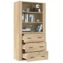 Hoher Schrank aus Sperrholz in Eichenholzfarbe. von , Sideboards - Ref: Foro24-3185394, Preis: 172,04 €, Rabatt: %