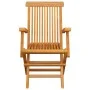 Garden chairs 2 units solid teak wood with black cushions by , Garden chairs - Ref: Foro24-3062494, Price: 186,70 €, Discount: %
