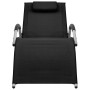 Black and gray textilene lounger by vidaXL, Loungers - Ref: Foro24-310513, Price: 88,34 €, Discount: %