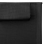 Black and gray textilene lounger by vidaXL, Loungers - Ref: Foro24-310513, Price: 88,34 €, Discount: %