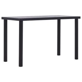 Black and concrete gray MDF dining table 120x60x75 cm by , Kitchen and dining tables - Ref: Foro24-281857, Price: 113,45 €, D...