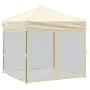 Carpa para fiestas plegable con paredes laterales crema 2x2 m de , Carpas y cenadores - Ref: Foro24-93508, Precio: 98,31 €, D...