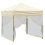 Carpa para fiestas plegable con paredes laterales crema 2x2 m de , Carpas y cenadores - Ref: Foro24-93508, Precio: 98,31 €, D...