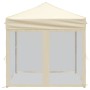 Folding party tent with cream side walls 2x2 m by , Tents and gazebos - Ref: Foro24-93508, Price: 100,16 €, Discount: %
