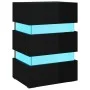 LED nightstand made of black glossy engineered wood, measuring 45x35x67 cm. by , Nightstands - Ref: Foro24-326847, Price: 99,...