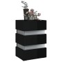 LED nightstand made of black glossy engineered wood, measuring 45x35x67 cm. by , Nightstands - Ref: Foro24-326847, Price: 101...