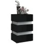Mesita de noche LED madera ingeniería negro brillo 45x35x67 cm de , Mesitas de noche - Ref: Foro24-326847, Precio: 99,84 €, D...