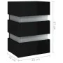 LED nightstand made of black glossy engineered wood, measuring 45x35x67 cm. by , Nightstands - Ref: Foro24-326847, Price: 99,...