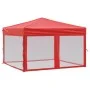 Folding party tent with red side walls 3x3 m by , Tents and gazebos - Ref: Foro24-93534, Price: 123,72 €, Discount: %