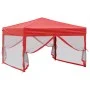 Folding party tent with red side walls 3x3 m by , Tents and gazebos - Ref: Foro24-93534, Price: 123,72 €, Discount: %