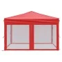Folding party tent with red side walls 3x3 m by , Tents and gazebos - Ref: Foro24-93534, Price: 123,72 €, Discount: %