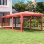 Partyzelt mit 8 Wänden aus rotem HDPE-Netzstoff, 3x9 m. von , Zelte und Pavillons - Ref: Foro24-319245, Preis: 160,97 €, Raba...