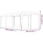 Party tent with 8 red HDPE mesh walls 3x9 m by , Tents and gazebos - Ref: Foro24-319245, Price: 160,97 €, Discount: %