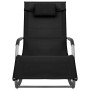 Black and gray textilene lounger by vidaXL, Loungers - Ref: Foro24-310505, Price: 104,65 €, Discount: %