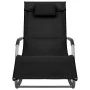 Schwarze und graue Textilene-Liege von vidaXL, Liegen - Ref: Foro24-310505, Preis: 109,03 €, Rabatt: %