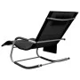 Schwarze und graue Textilene-Liege von vidaXL, Liegen - Ref: Foro24-310505, Preis: 109,03 €, Rabatt: %