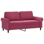Three-piece velvet burgundy sofa set with cushions by , Sofas - Ref: Foro24-3202244, Price: 608,28 €, Discount: %