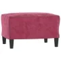 Three-piece velvet burgundy sofa set with cushions by , Sofas - Ref: Foro24-3202244, Price: 608,28 €, Discount: %