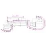 Sofagarnitur mit 3-teiligen Kissen aus bordeauxrotem Samt. von , Sofas - Ref: Foro24-3202284, Preis: 626,96 €, Rabatt: %