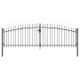Doppeltes Tor für Zaun mit Lanzen-Spitzen 400x175 cm von , Gartentore - Ref: Foro24-145739, Preis: 215,85 €, Rabatt: %