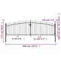 Puerta doble para valla con puntas de lanza 400x175 cm de , Puertas de jardín - Ref: Foro24-145739, Precio: 209,92 €, Descuen...