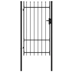Zaunfeld mit einem Tor und schwarzen Stahlpfosten 1x1,75 m. von , Gartentore - Ref: Foro24-145745, Preis: 136,52 €, Rabatt: %