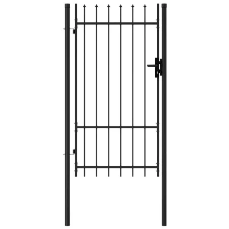 Zaunfeld mit einem Tor und schwarzen Stahlpfosten 1x1,75 m. von , Gartentore - Ref: Foro24-145745, Preis: 136,69 €, Rabatt: %