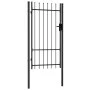 Zaunfeld mit einem Tor und schwarzen Stahlpfosten 1x1,75 m. von , Gartentore - Ref: Foro24-145745, Preis: 136,69 €, Rabatt: %