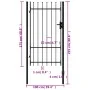Zaunfeld mit einem Tor und schwarzen Stahlpfosten 1x1,75 m. von , Gartentore - Ref: Foro24-145745, Preis: 136,69 €, Rabatt: %