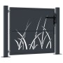 Garden gate in anthracite grey steel with grass design, 105x105 cm. by , garden gates - Ref: Foro24-153167, Price: 297,12 €, ...
