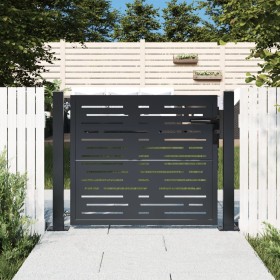Gartentor aus anthrazitgrauem Stahl im quadratischen Design, 105x80 cm. von , Gartentore - Ref: Foro24-153190, Preis: 159,59 ...