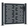 Anthracite grey square design garden gate made of steel, 105x80 cm. by , garden gates - Ref: Foro24-153190, Price: 156,20 €, ...