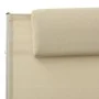 Sonnenliege mit cremefarbenem Textilene-Kissen von vidaXL, Liegen - Ref: Foro24-310530, Preis: 174,69 €, Rabatt: %