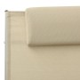 Sun lounger with cream textilene cushion by vidaXL, Loungers - Ref: Foro24-310530, Price: 172,61 €, Discount: %