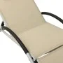 Sonnenliege mit cremefarbenem Textilene-Kissen von vidaXL, Liegen - Ref: Foro24-310530, Preis: 174,69 €, Rabatt: %