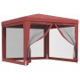Partyzelt mit 4 Wänden aus rotem HDPE-Netzstoff, 3x3 m. von , Zelte und Pavillons - Ref: Foro24-319230, Preis: 93,04 €, Rabat...