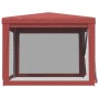 Party tent with 4 red HDPE mesh walls 3x3 m by , Tents and gazebos - Ref: Foro24-319230, Price: 93,04 €, Discount: %